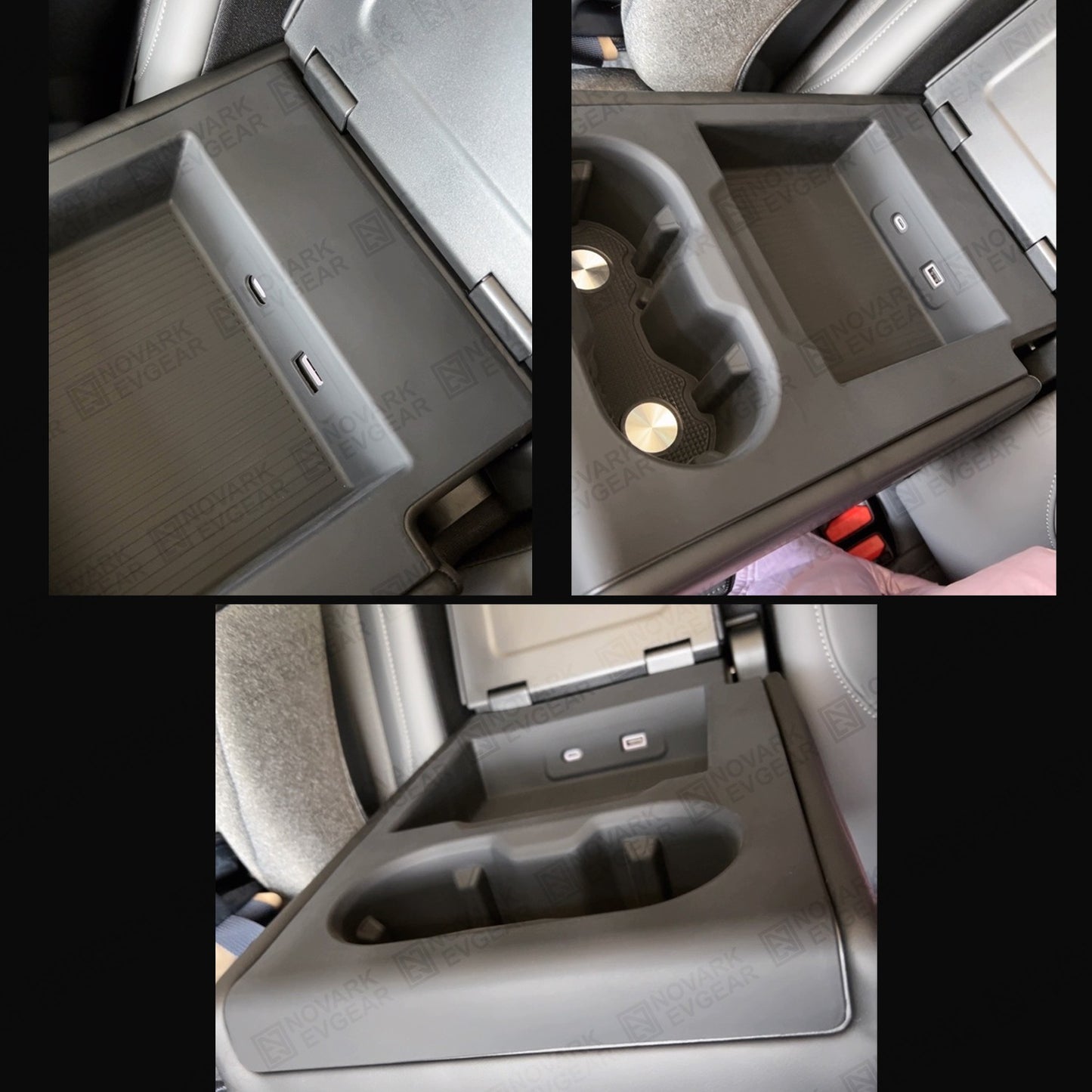 Zeekr 7X Rear Seat Armrest & Cup Holder Organiser Tray Silicon Protector