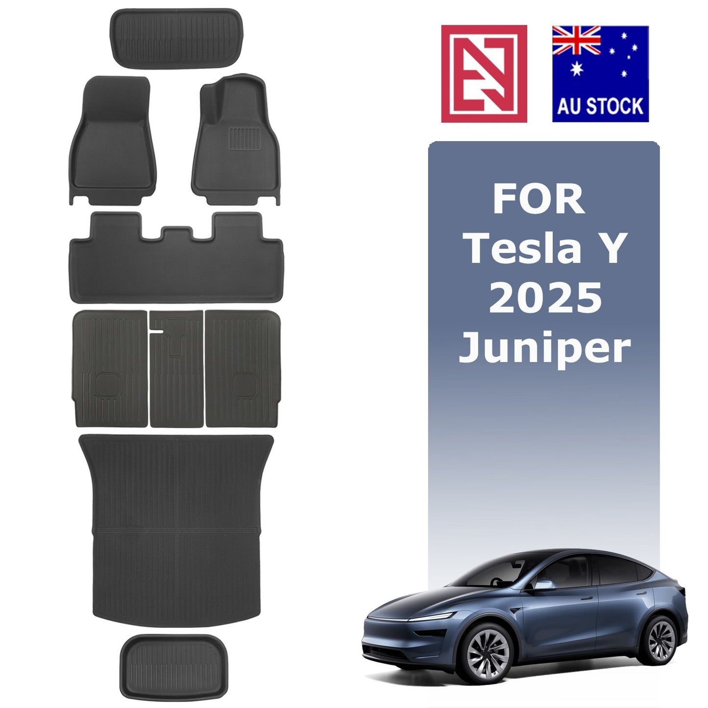 Tesla Model Y Juniper 2025+ XPE Floor Mats Boot Liner Frunk Cargo Trunk Mat