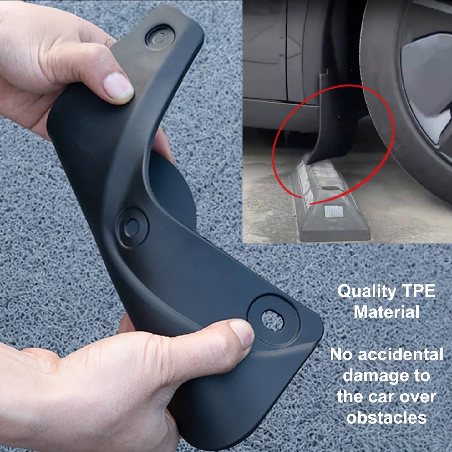 Tesla Model Y Juniper 25+ Mud Flaps Splash Guards Mudguard Fender TPE