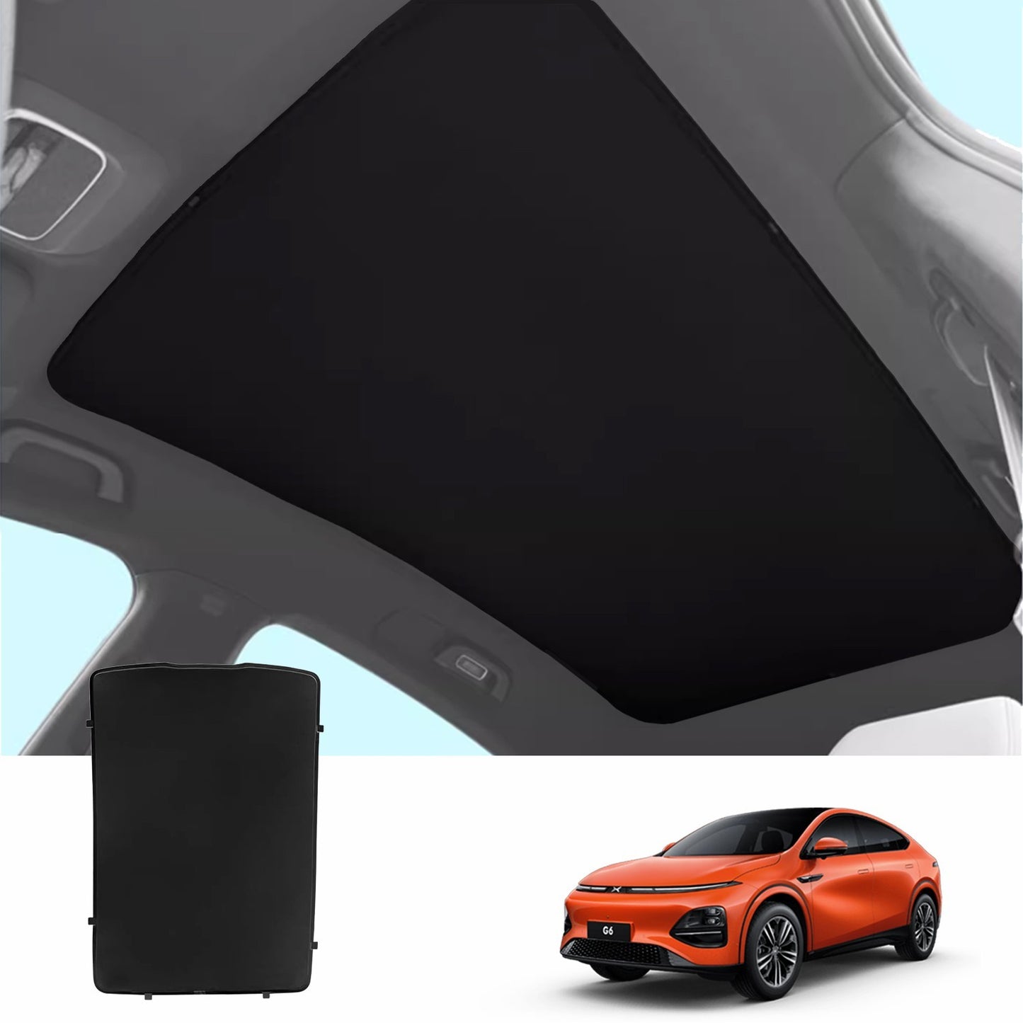 XPENG G6 2024+ Sunshade Sunroof Cover Black/White Easy Installation