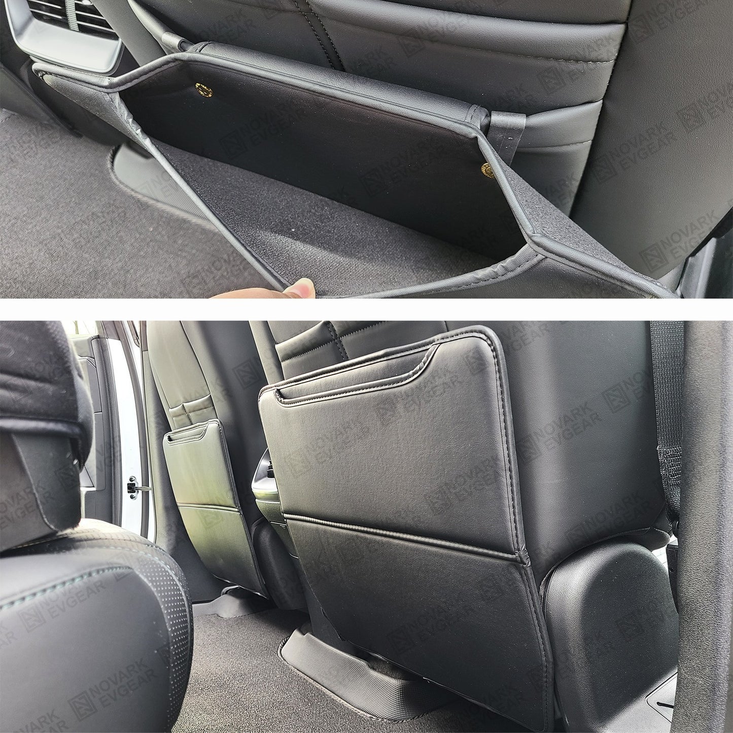 Car Seat Anti-Kick Mats for BYD Sealion 7 Seal Shark 6 Atto 3 Dolphin PU Leather