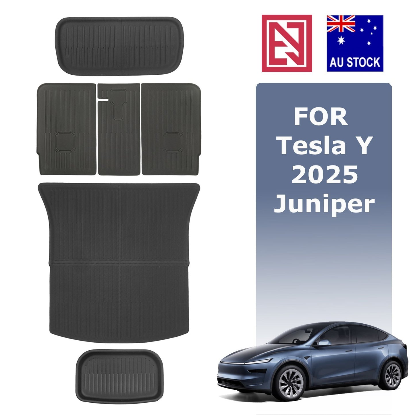 Tesla Model Y Juniper 2025+ XPE Floor Mats Boot Liner Frunk Cargo Trunk Mat