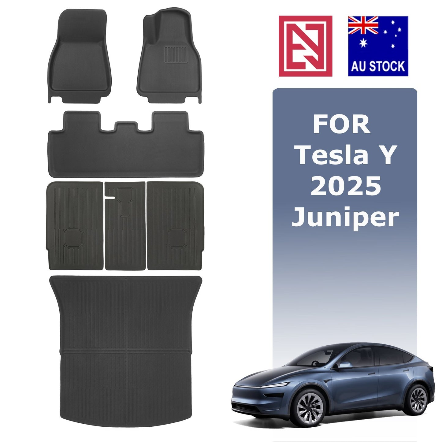 Tesla Model Y Juniper 2025+ XPE Floor Mats Boot Liner Frunk Cargo Trunk Mat