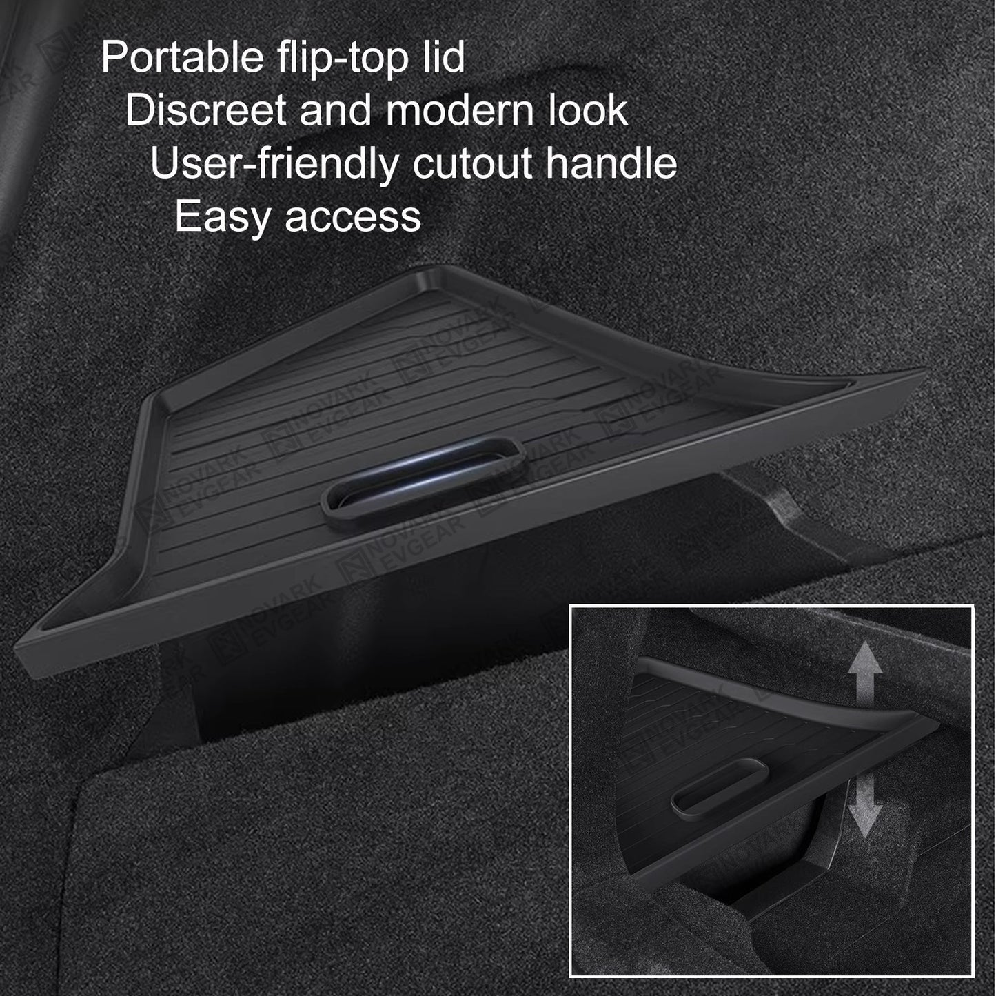 Tesla Model Y Juniper 2025+ Trunk Side Storage Bins Rear Boot Organizer Box