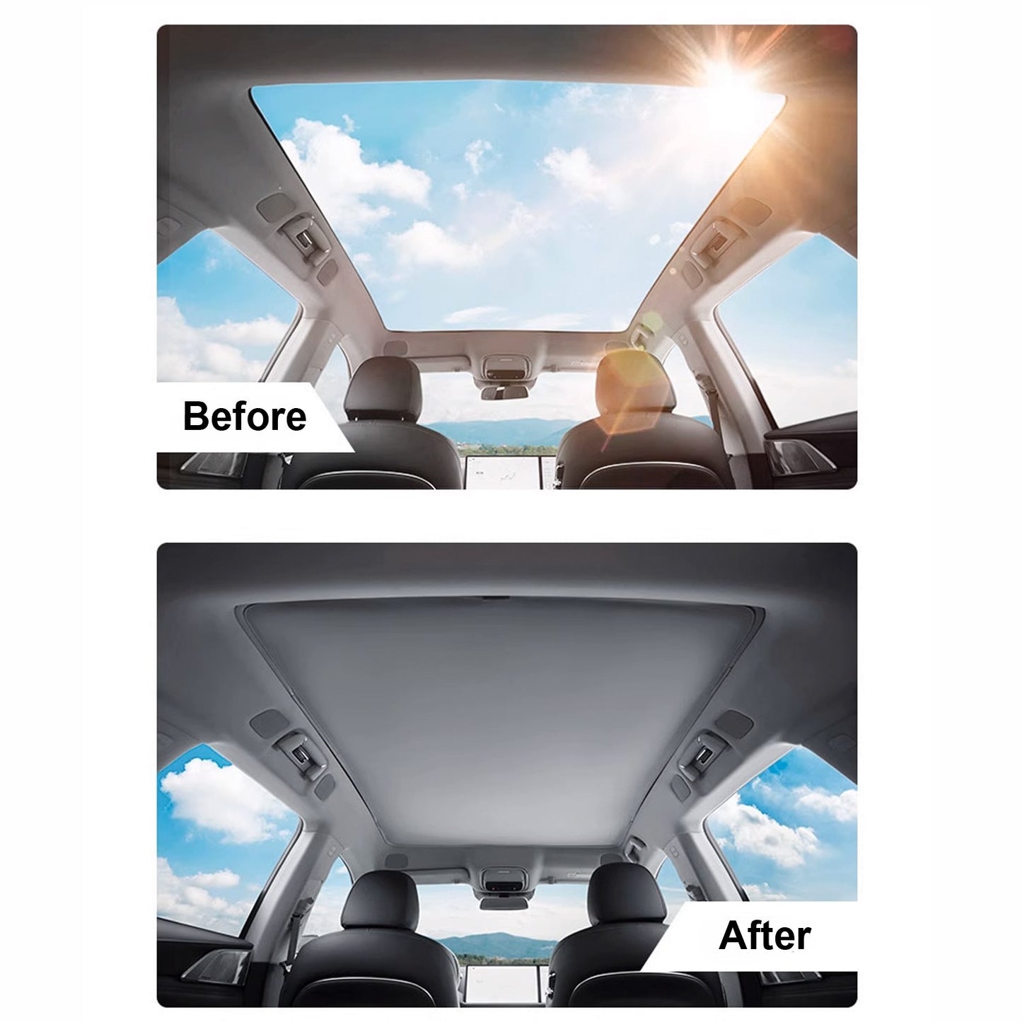 XPENG G6 2024+ Sunshade Sunroof Cover Black/White Easy Installation