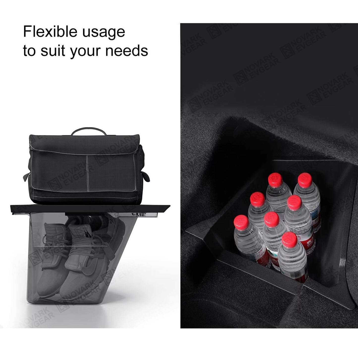 Tesla Model Y Juniper 2025+ Trunk Side Storage Bins Rear Boot Organizer Box