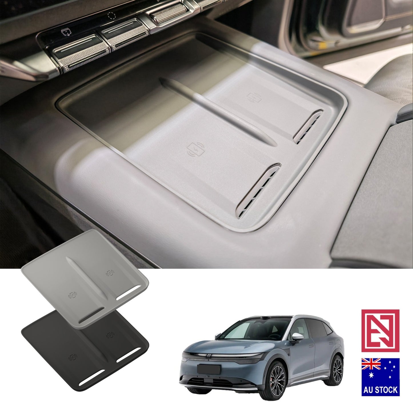 Zeekr 7X 25+ Wireless Charging Silicone Pad Organiser Armrest Console Accessorie