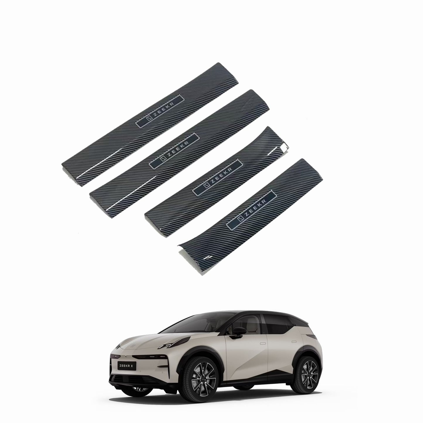 Premium Zeekr X 2024+ Door Sill Scuff Protection Plates 4PC/8PC