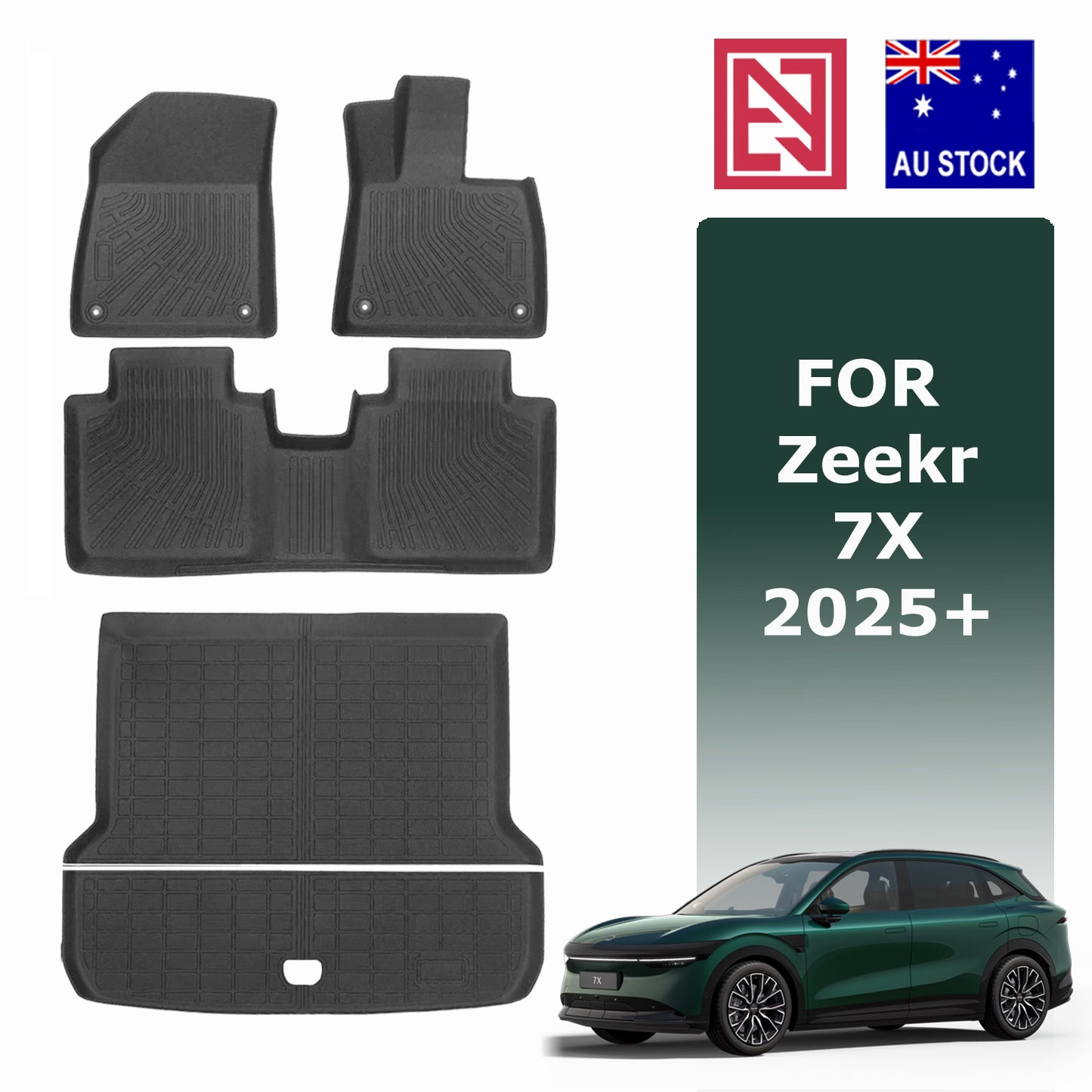 Zeekr 7X 2025+ All-Weather Floor Mats Boot Liner Cargo Trunk Mat