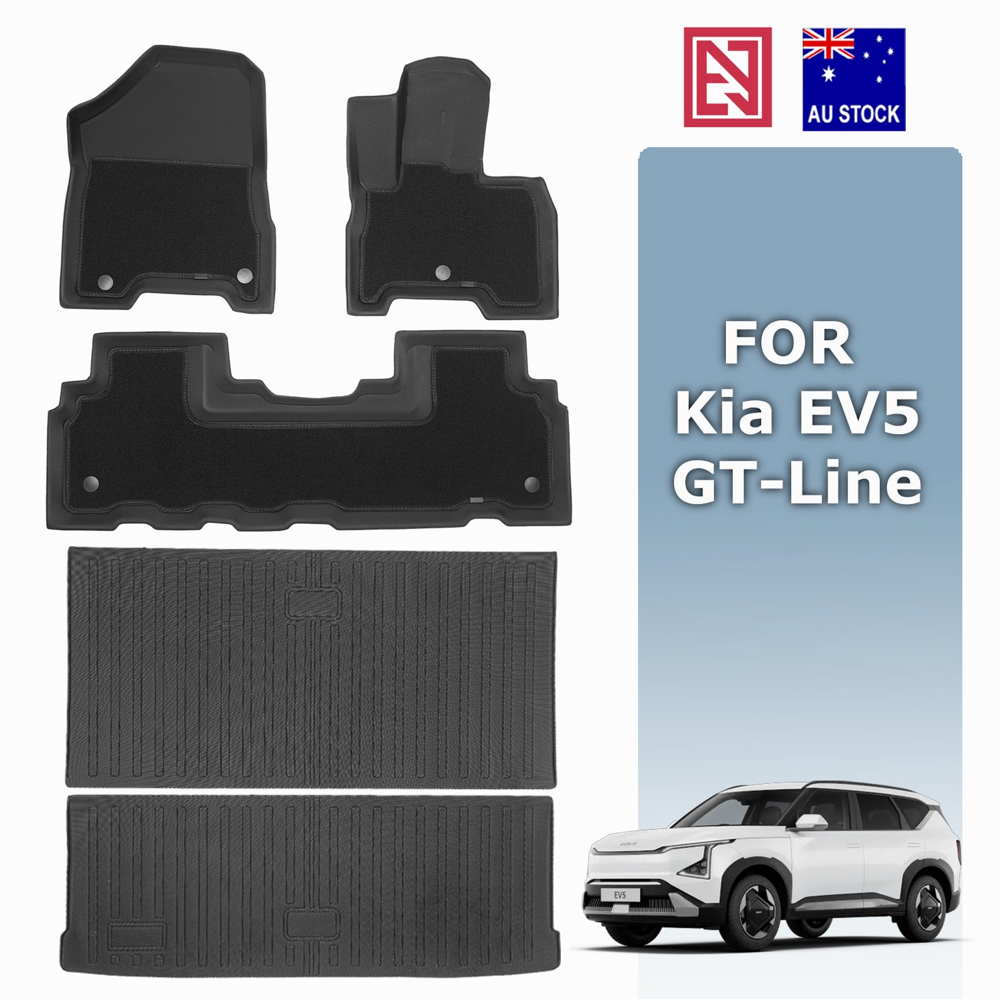 All-Weather 3D Kia EV5 Floor Mats Boot Liner 3D XPE/with Carpet