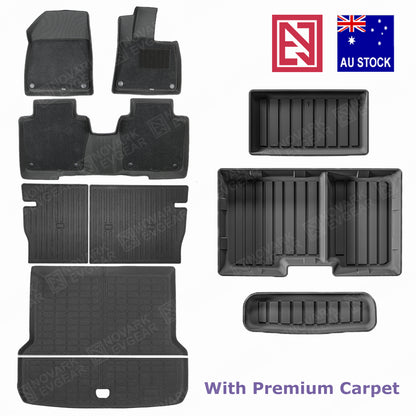 Zeekr 7X 2025+ All-Weather Floor Mats with Premium Carpet Overlay
