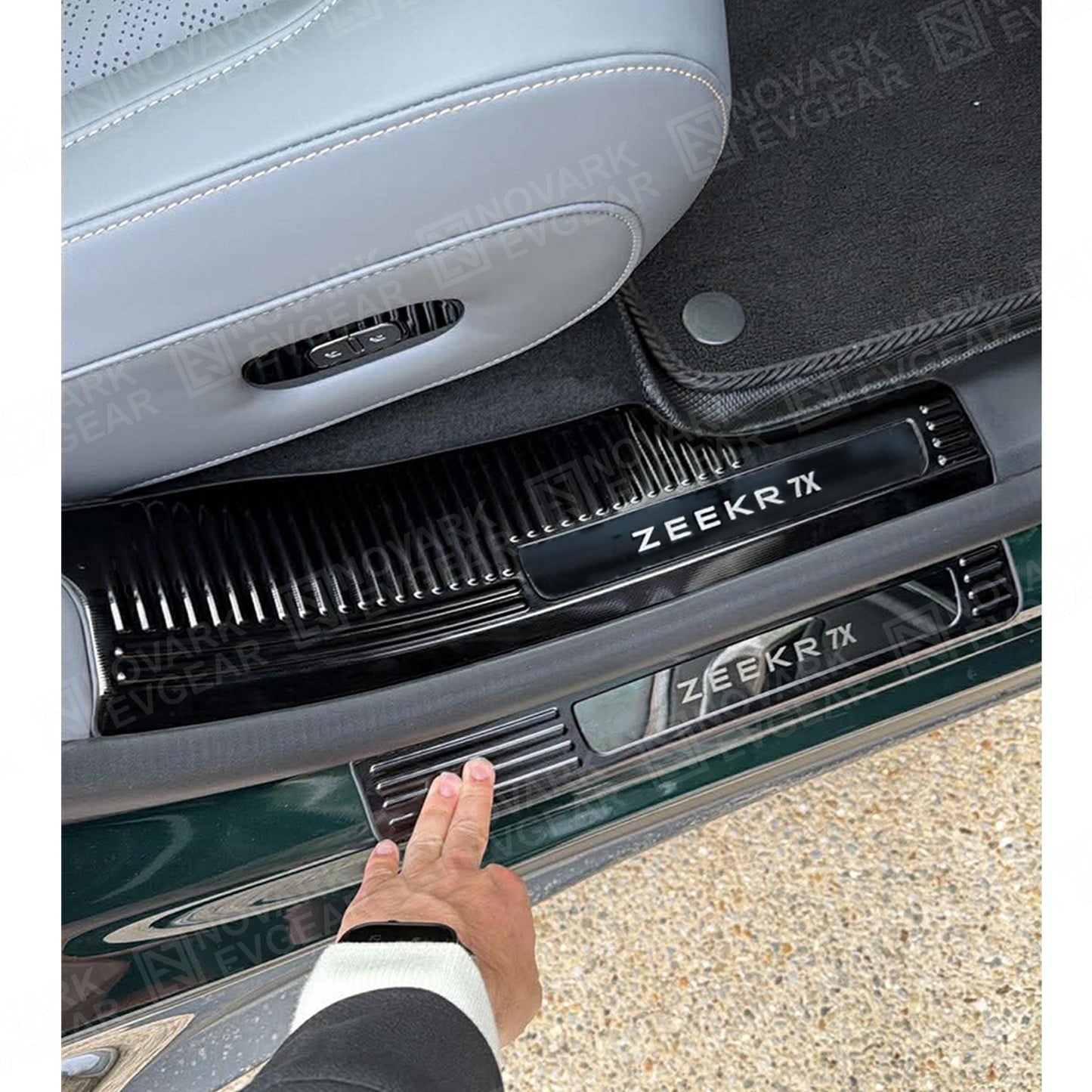 Pre-order: Premium Zeekr 7X 2025+ Door Sill Scuff Stainless Steel Plates 8PC