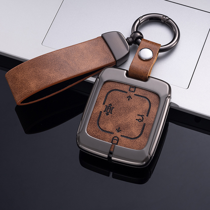 Zeekr 7X X 009 Key Fob Card Holder Zinc Alloy Frame Leather Finish Key Chains