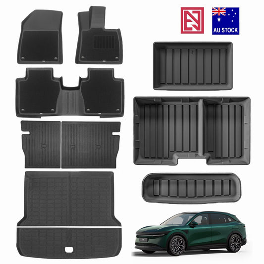 Pre-order! Zeekr 7X 2025+ All-Weather Floor Mats with Carpet Overlay Boot Liner