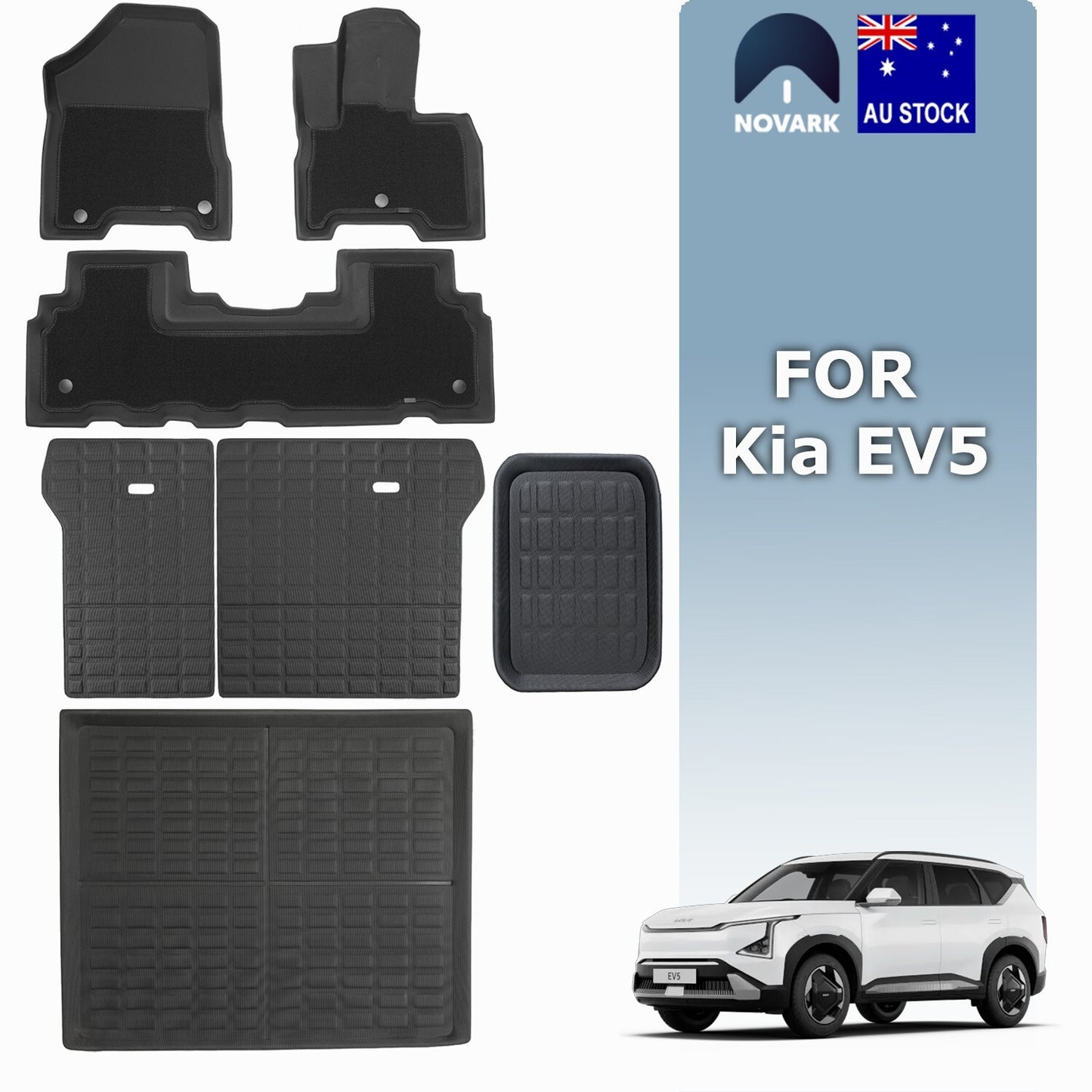 All-Weather 3D Kia EV5 Floor Mats Boot Liner 3D XPE/Carpet