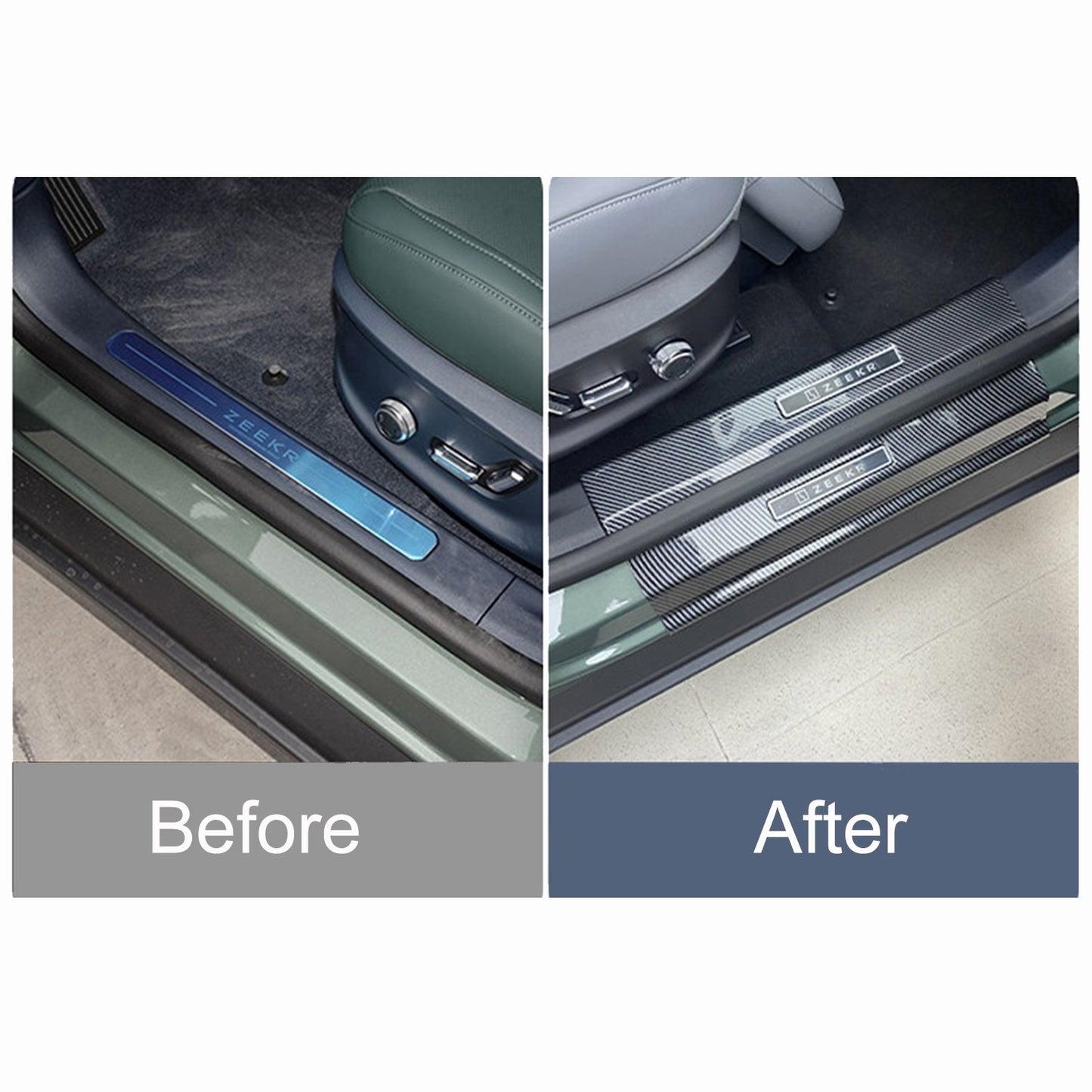 Premium Zeekr X 2024+ Door Sill Scuff Protection Plates 4PC/8PC