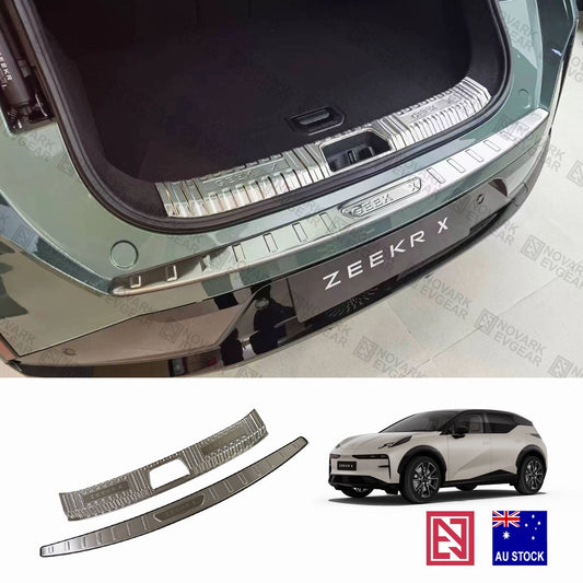 Zeekr X 24-26 Premium Boot Sill Stainless Steel Cover Trunk Sill Guard 2P Combo