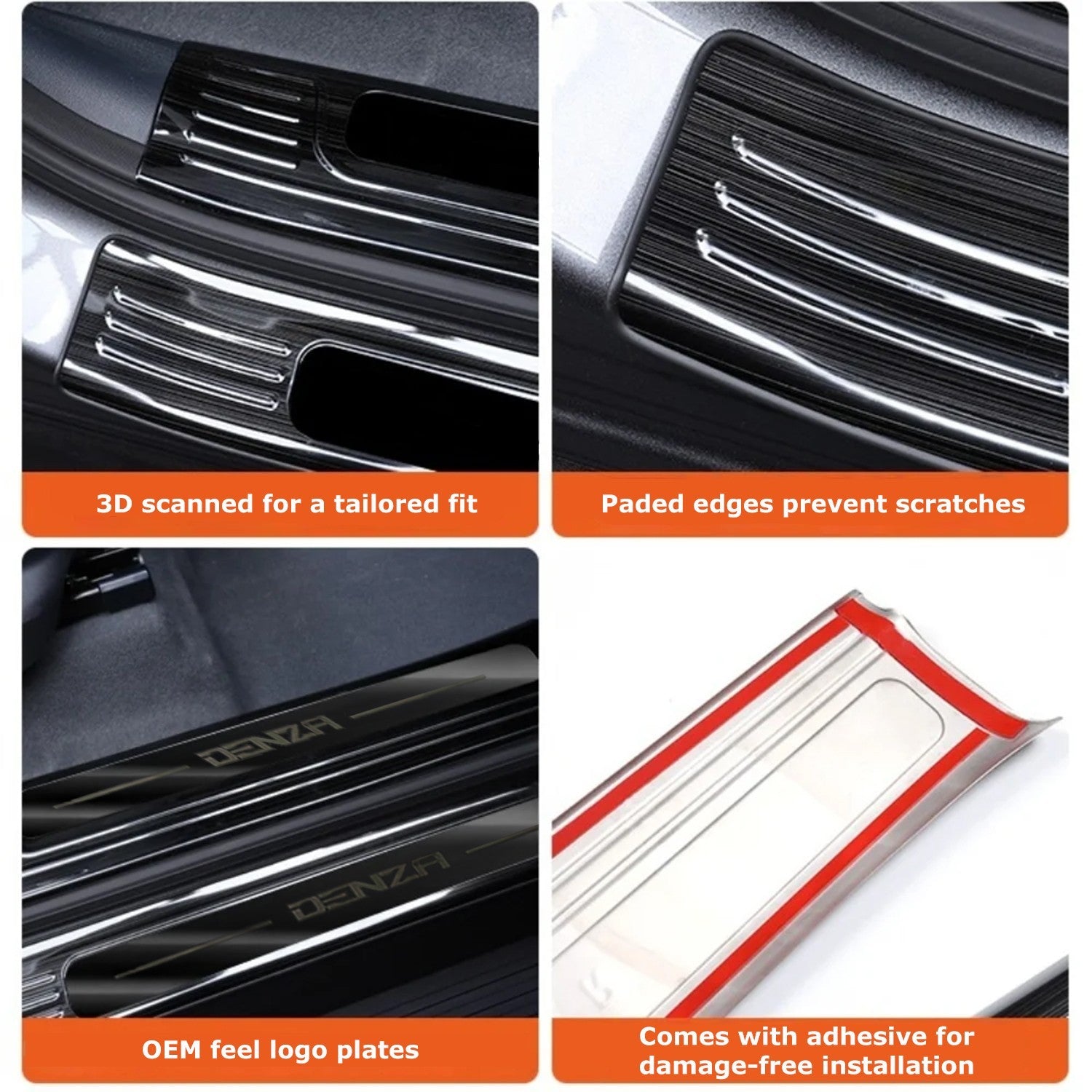 Premium Denza B5 2025+ Door Sill Scuff Stainless Steel Plates 8PC