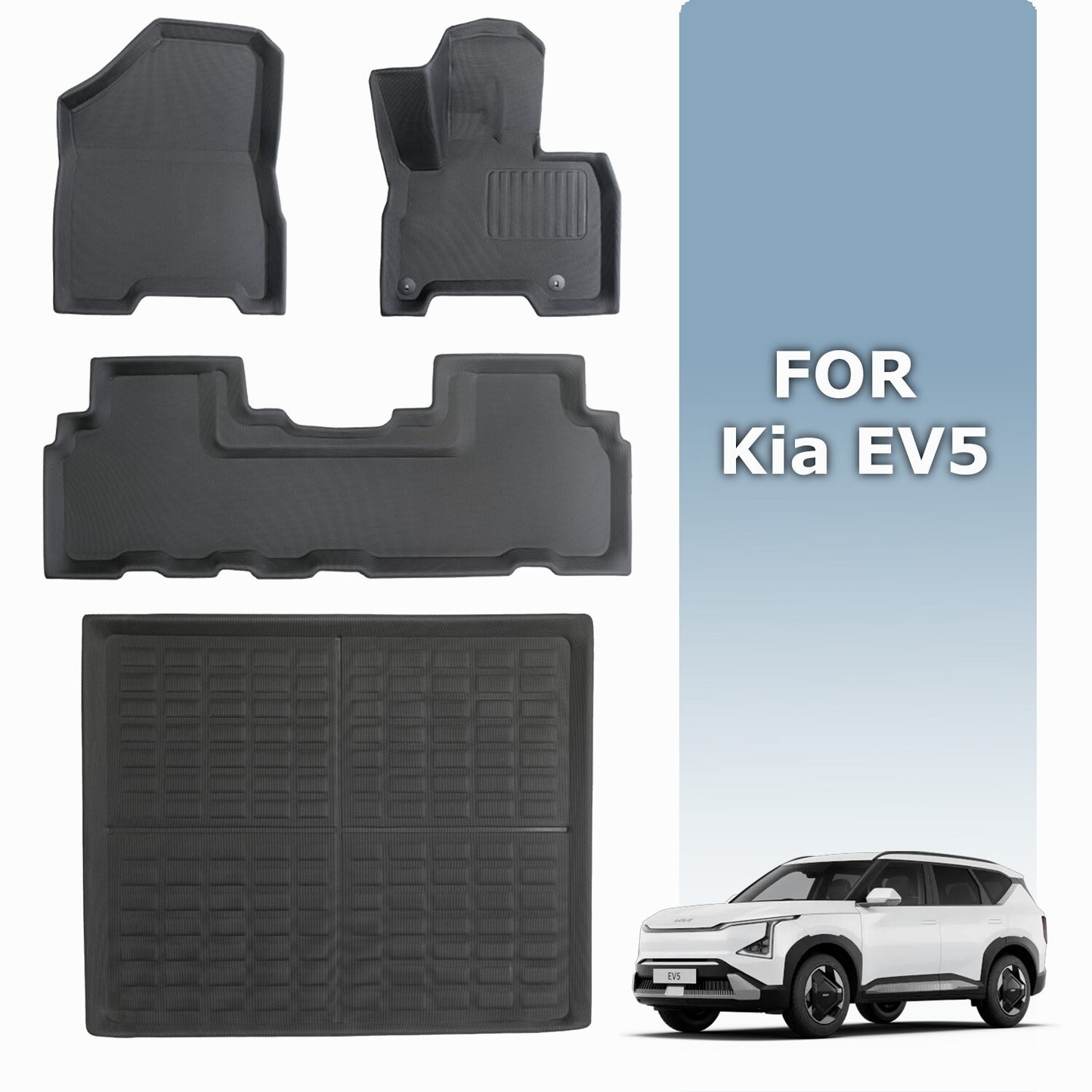 All-Weather 3D Kia EV5 Floor Mats Boot Liner 3D XPE/Carpet