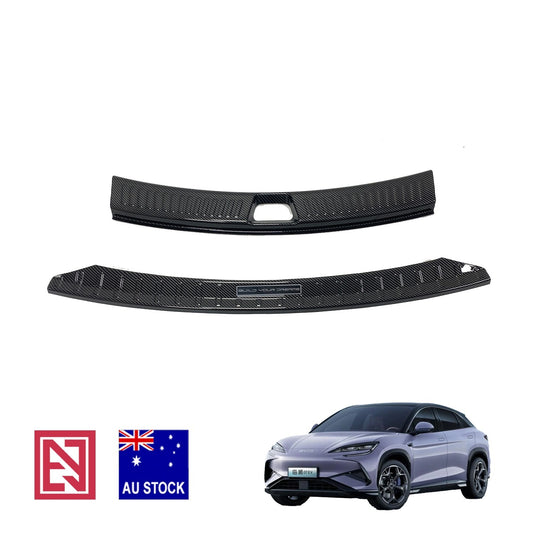 BYD Sealion 7 Boot Sill Protector Rear Trunk Scuff Plates Carbon Fiber Texture