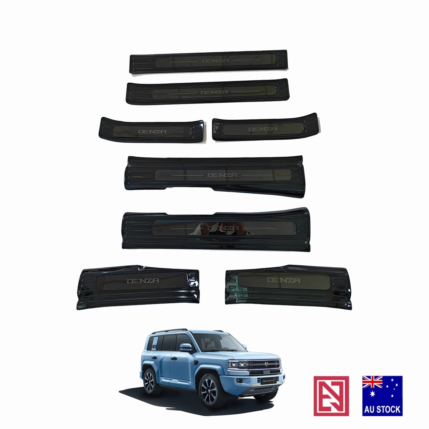Premium Denza B5 2025+ Door Sill Scuff Stainless Steel Plates 8PC