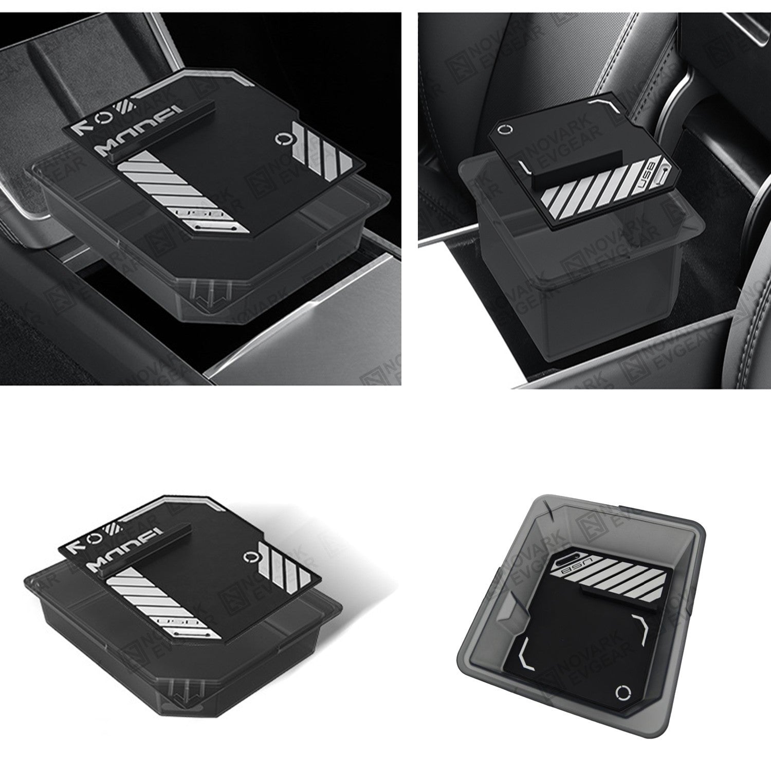 Tesla Model Y 2025 Juniper Center Console Armrest Organiser Trays Cup Holder