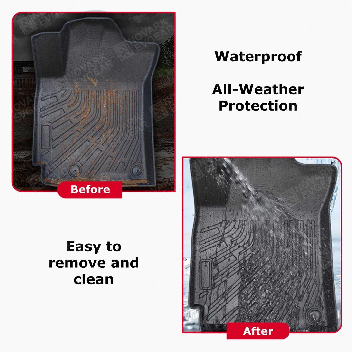 Pre-order! Zeekr 7X 2025+ All-Weather Floor Mats with Carpet Overlay Boot Liner