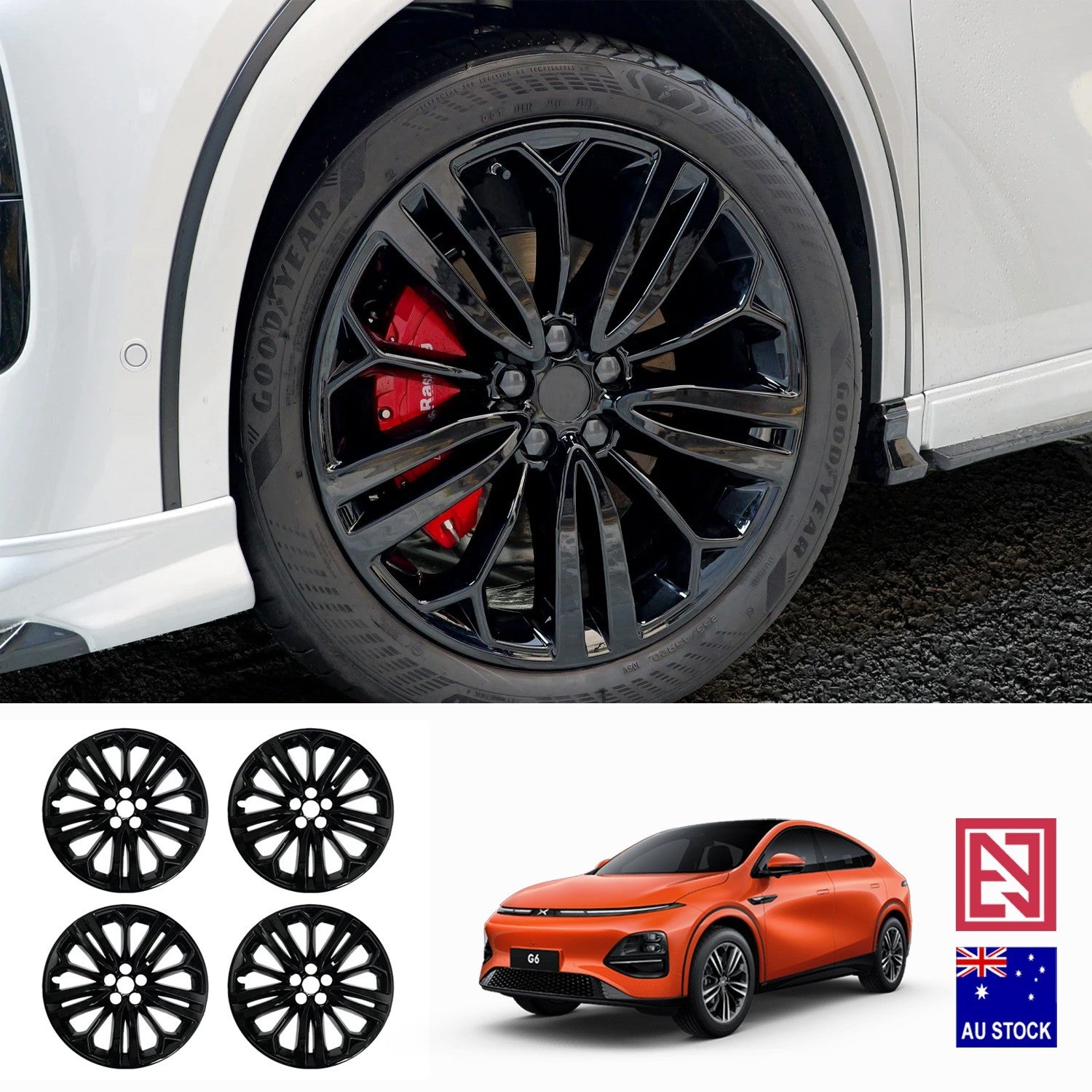 Xpeng G6 20inch Wheel Rim Cover Hubcap Protection Accessories Glossy Black