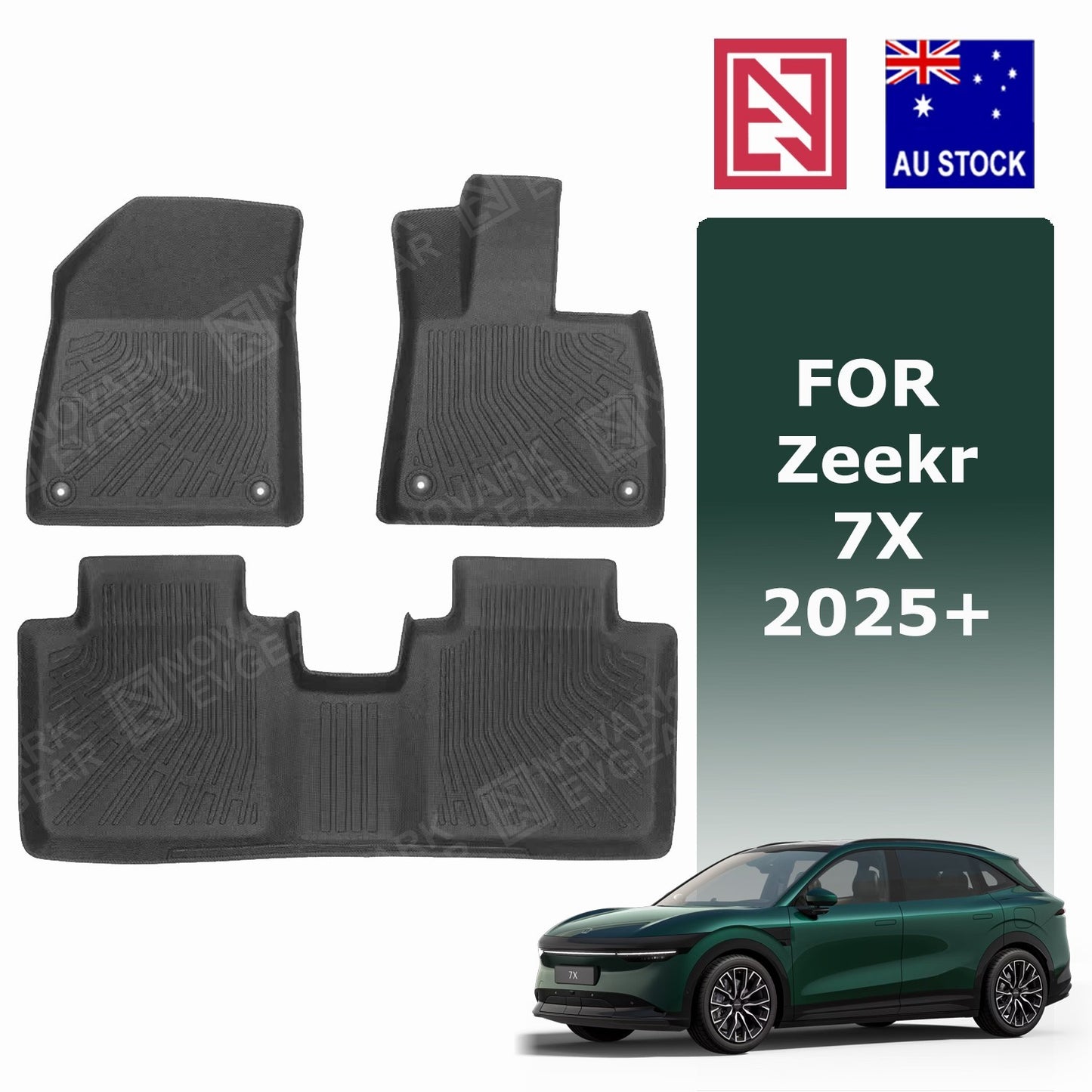 PRE-ORDER -- Zeekr 7X 2025+ All-Weather Floor Mats Boot Liner Cargo Trunk Mat