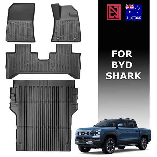 BYD Shark 6 2024-Onwards All-Weather Heavy Duty TPE Floor Mats Tub Mat