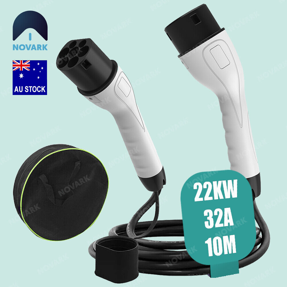 Type 2 to Type 2 EV Charging Cable 22kW/7kW, 5M/7M/10M, 32A 1/3Phase for all EV