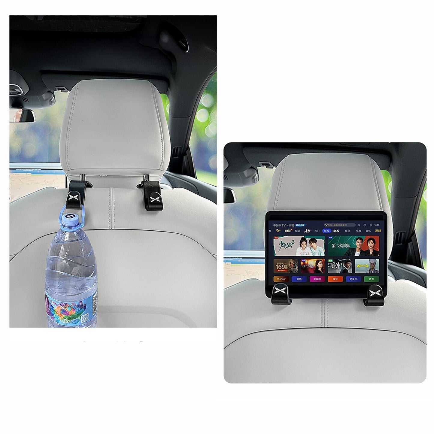 Xpeng G6 Seat Hooks 2-piece set Black/White Xpeng G6 Hanger Accessories