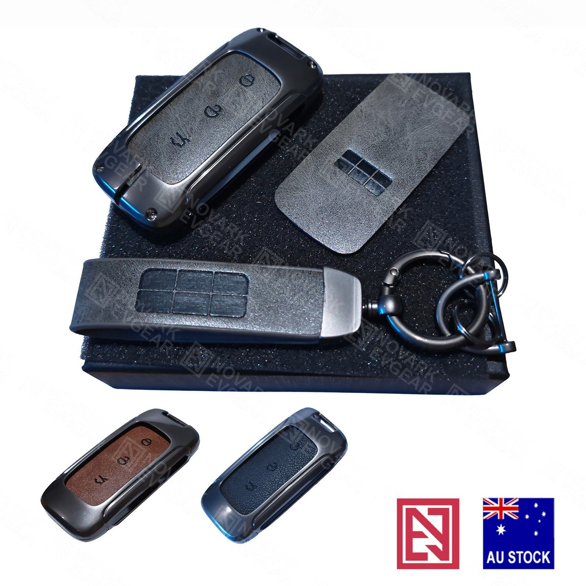 Geely EX5 Starray Key Fob Card Holder Zinc Alloy Frame Leather Finish Key Chains