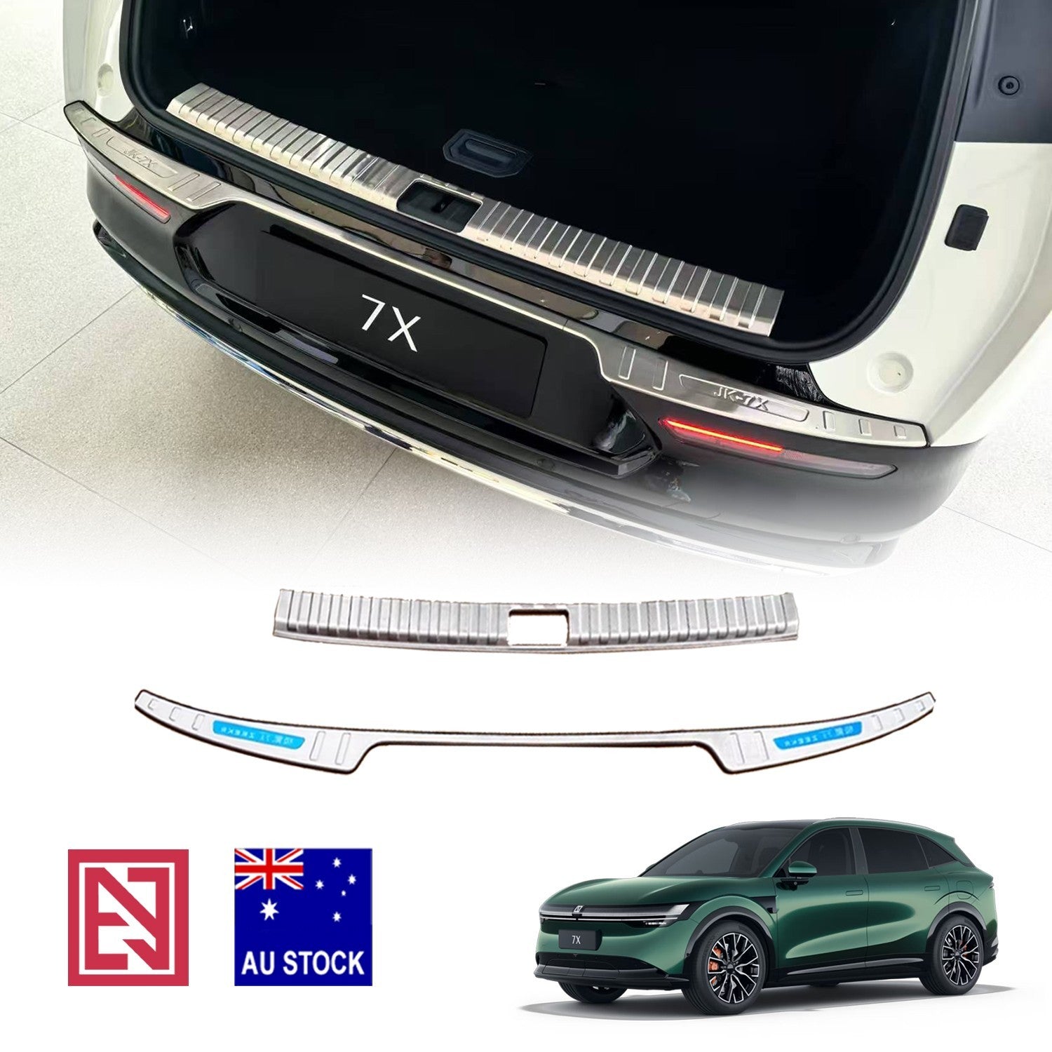 Zeekr 7X 2025+ Premium Boot Sill Stainless Steel Cover Trunk Sill Guard 2P Combo