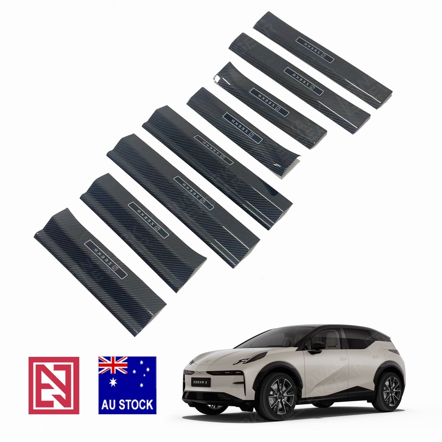Premium Zeekr X 2024 - 2026 Door Sill Scuff Protection Plates 4PC/8PC ...