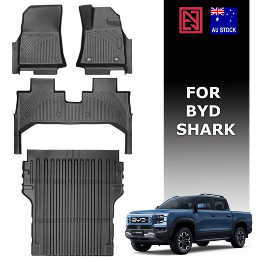 BYD Shark 6 2024-Onwards Heavy Duty Deep Dish Floor Mats Door Sill Protection