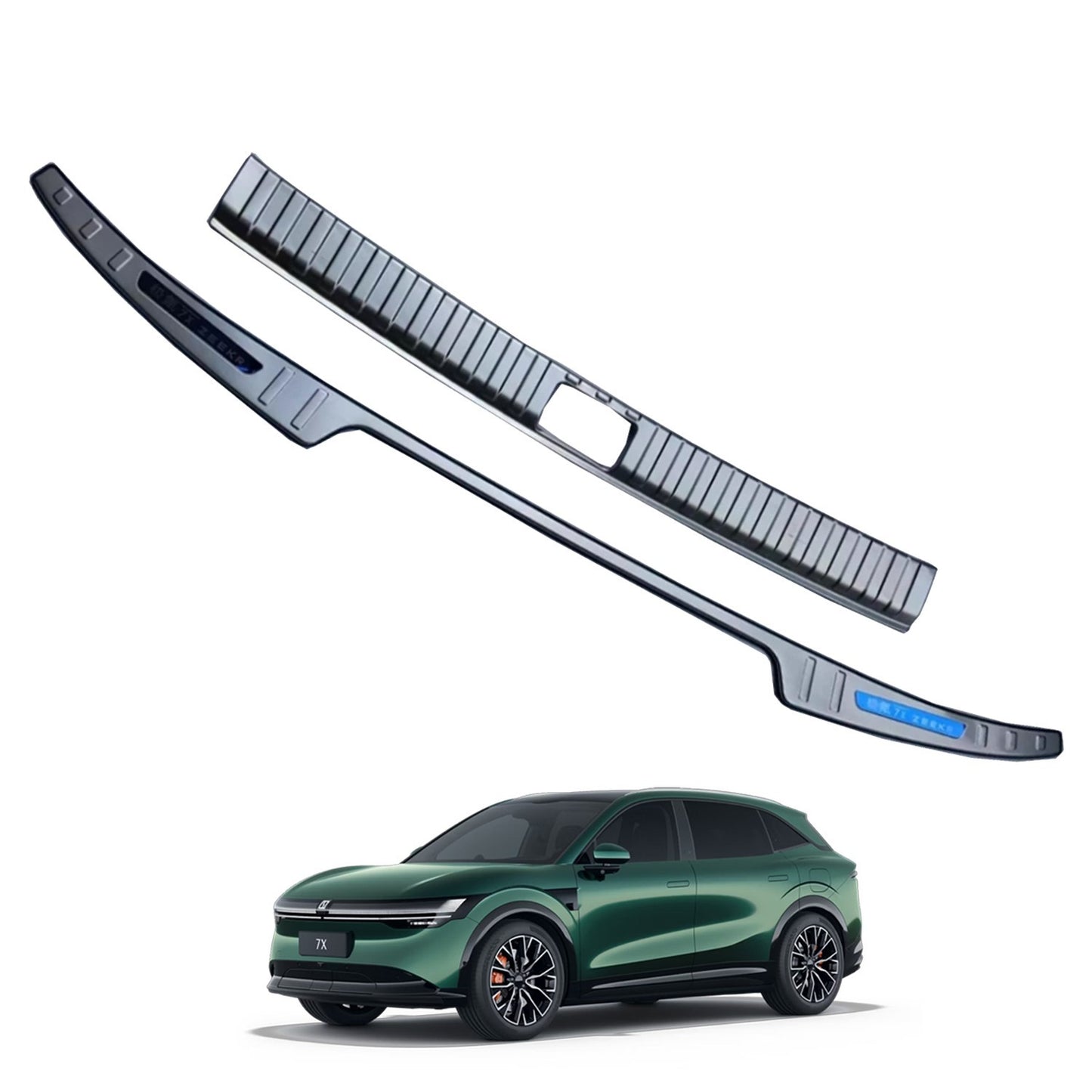 Zeekr 7X 2025+ Premium Boot Sill Stainless Steel Cover Trunk Sill Guard 2P Combo