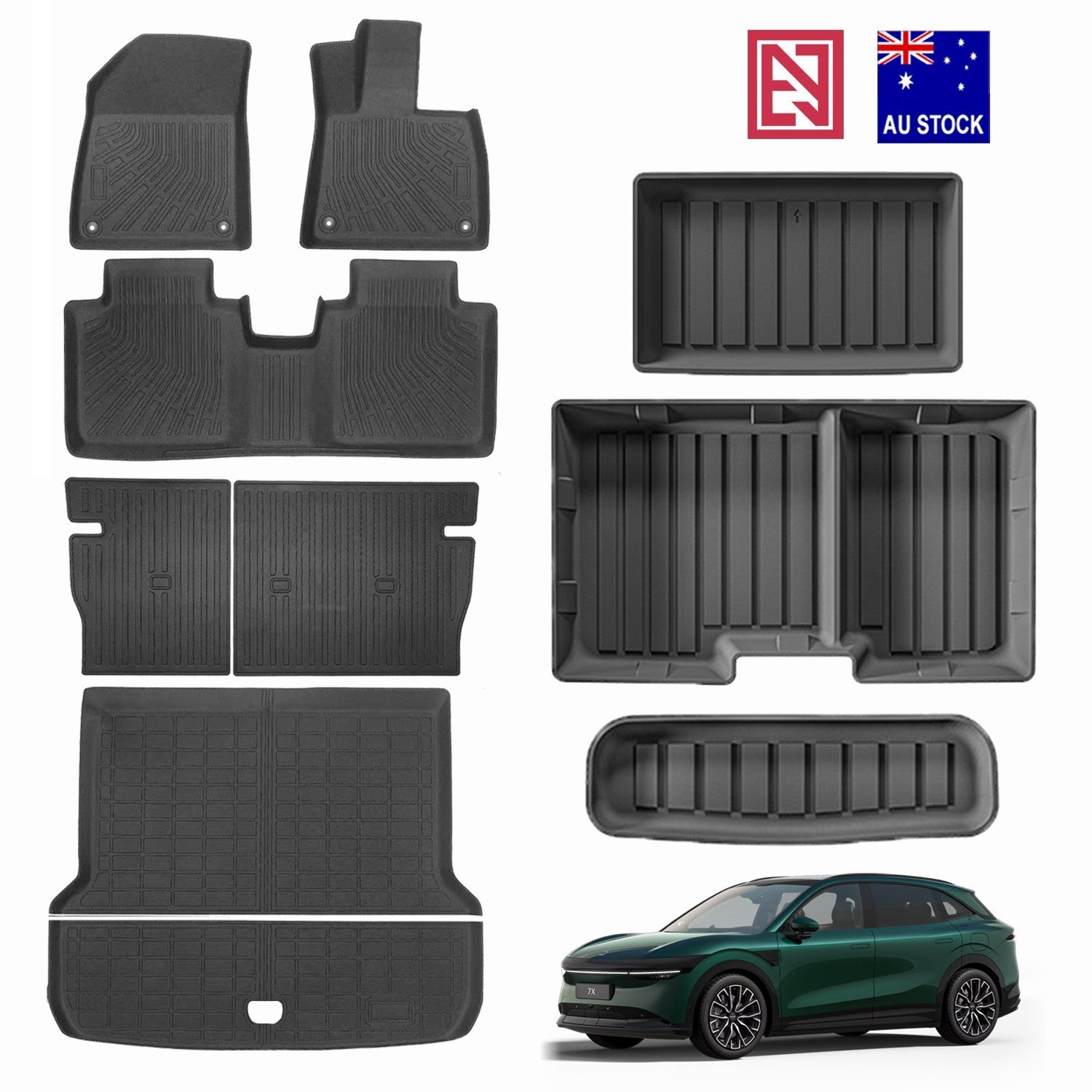 Pre-order! Zeekr 7X 2025+ All-Weather Floor Mats with Carpet Overlay Boot Liner
