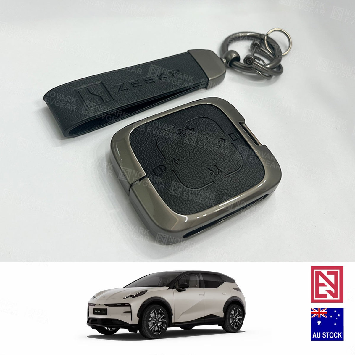 Zeekr X 2026 Facelifted Key Fob /Card Holder Zinc Alloy Frame Leather Finish