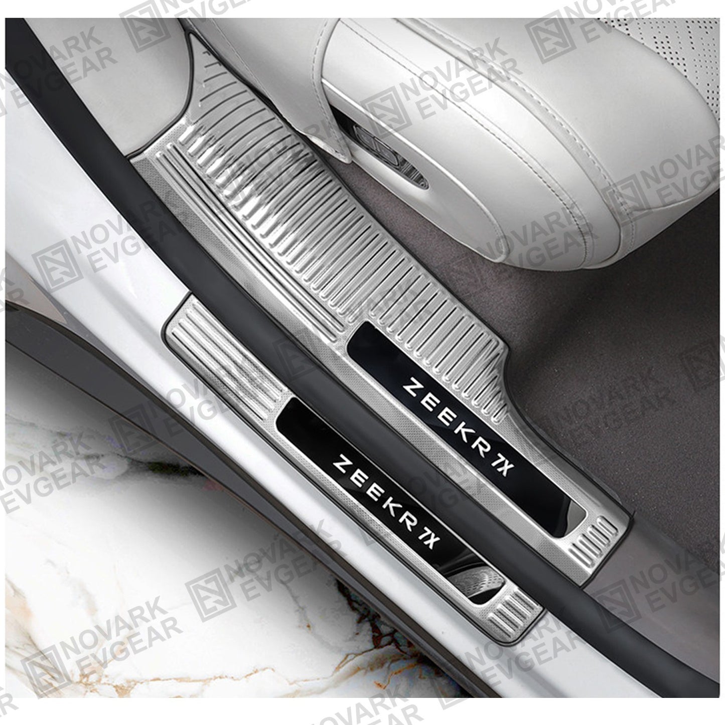 Pre-order: Premium Zeekr 7X 2025+ Door Sill Scuff Stainless Steel Plates 8PC