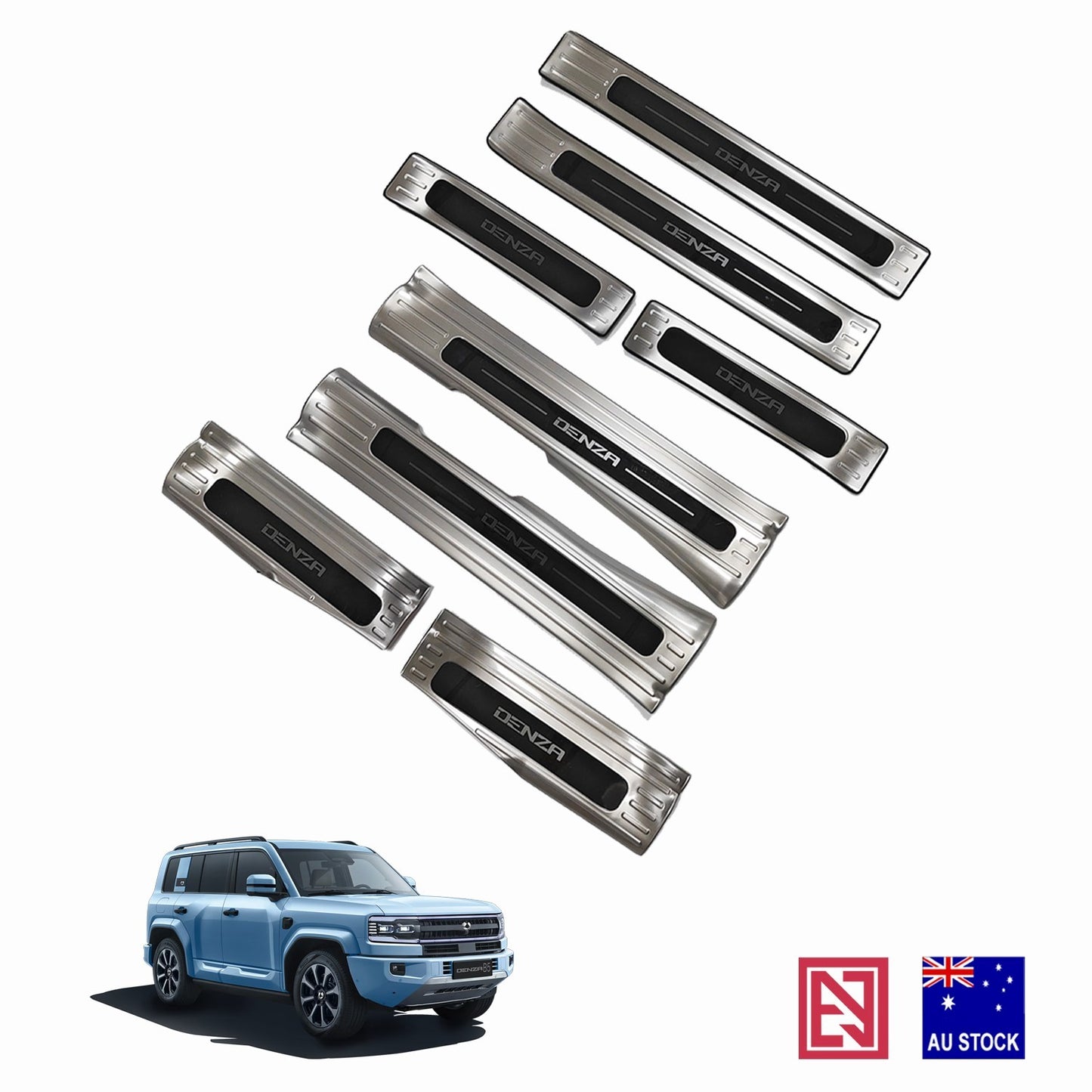Premium Denza B5 2025+ Door Sill Scuff Stainless Steel Plates 8PC