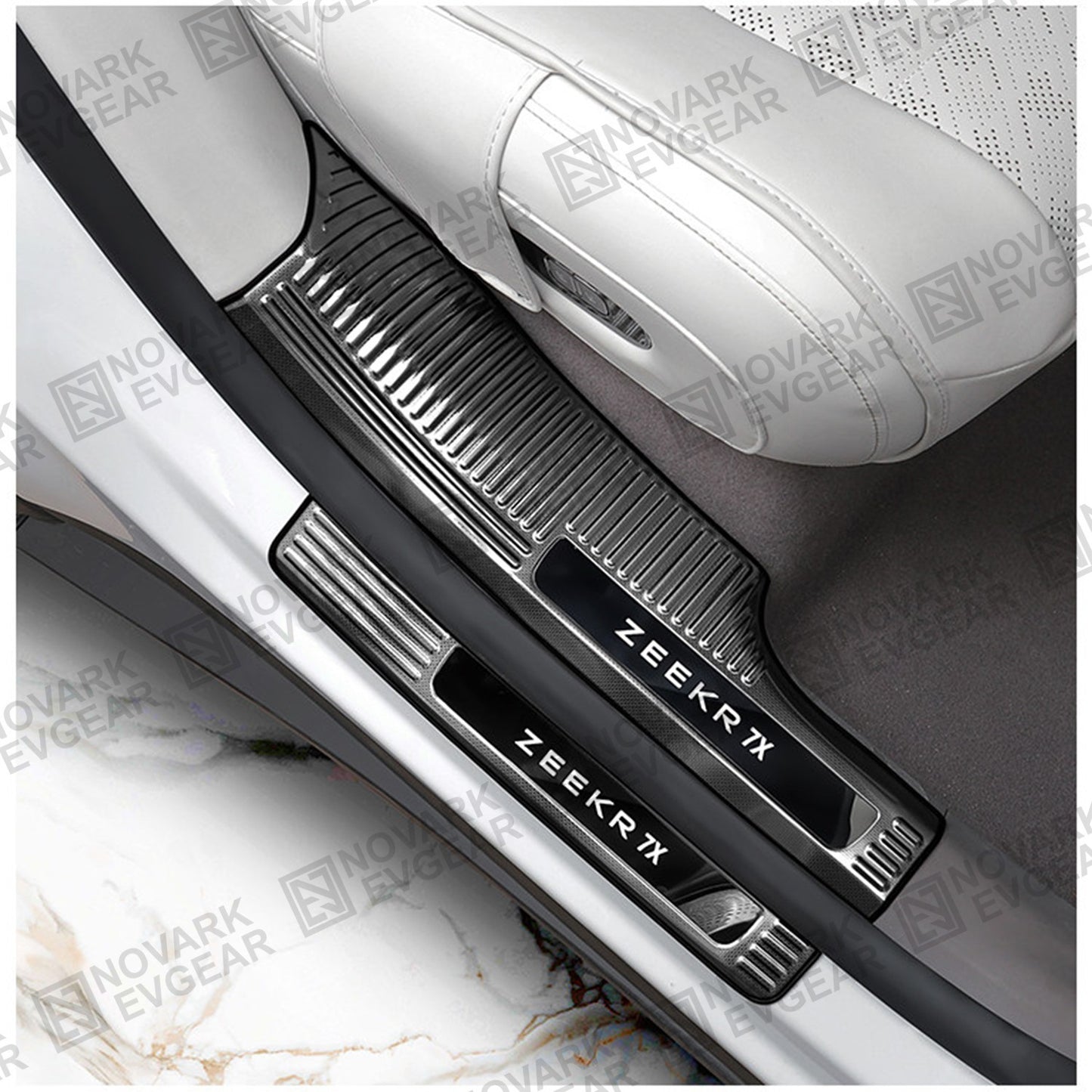 Pre-order: Premium Zeekr 7X 2025+ Door Sill Scuff Stainless Steel Plates 8PC