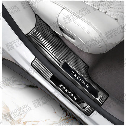 Pre-order: Premium Zeekr 7X 2025+ Door Sill Scuff Stainless Steel Plates 8PC