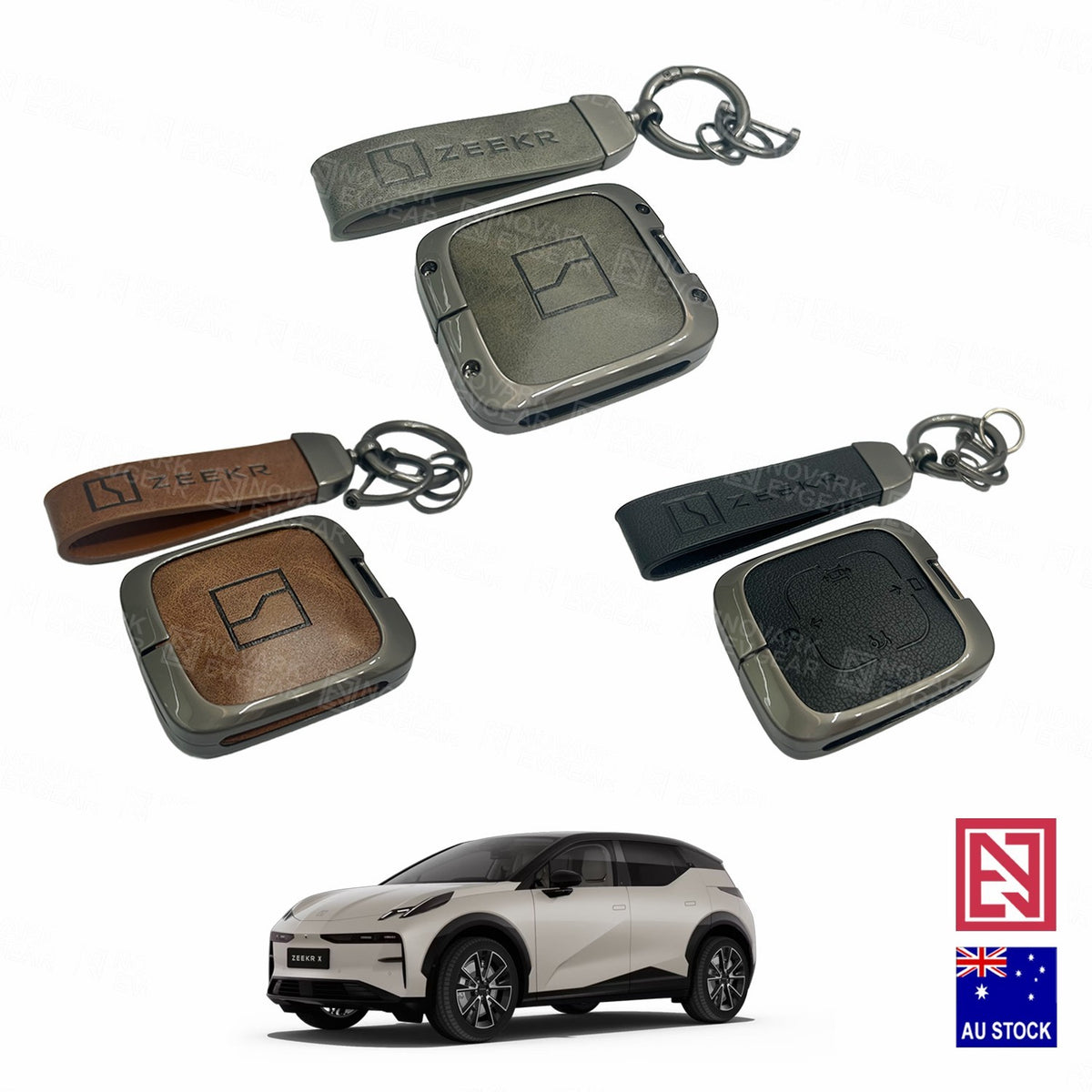 Zeekr X 2026 Facelifted Key Fob /Card Holder Zinc Alloy Frame Leather Finish