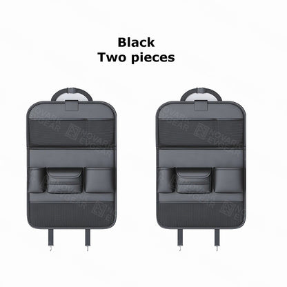 Leather Car Backseat Organizer with Foldable Table Tray 1pc/2pc