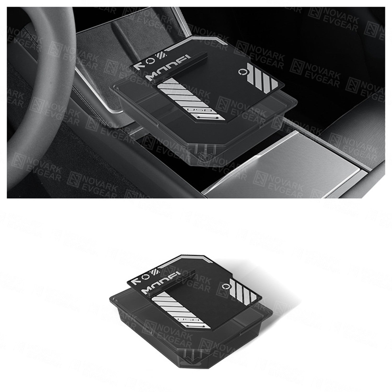 Tesla Model Y 2025 Juniper Center Console Armrest Organiser Trays Cup Holder