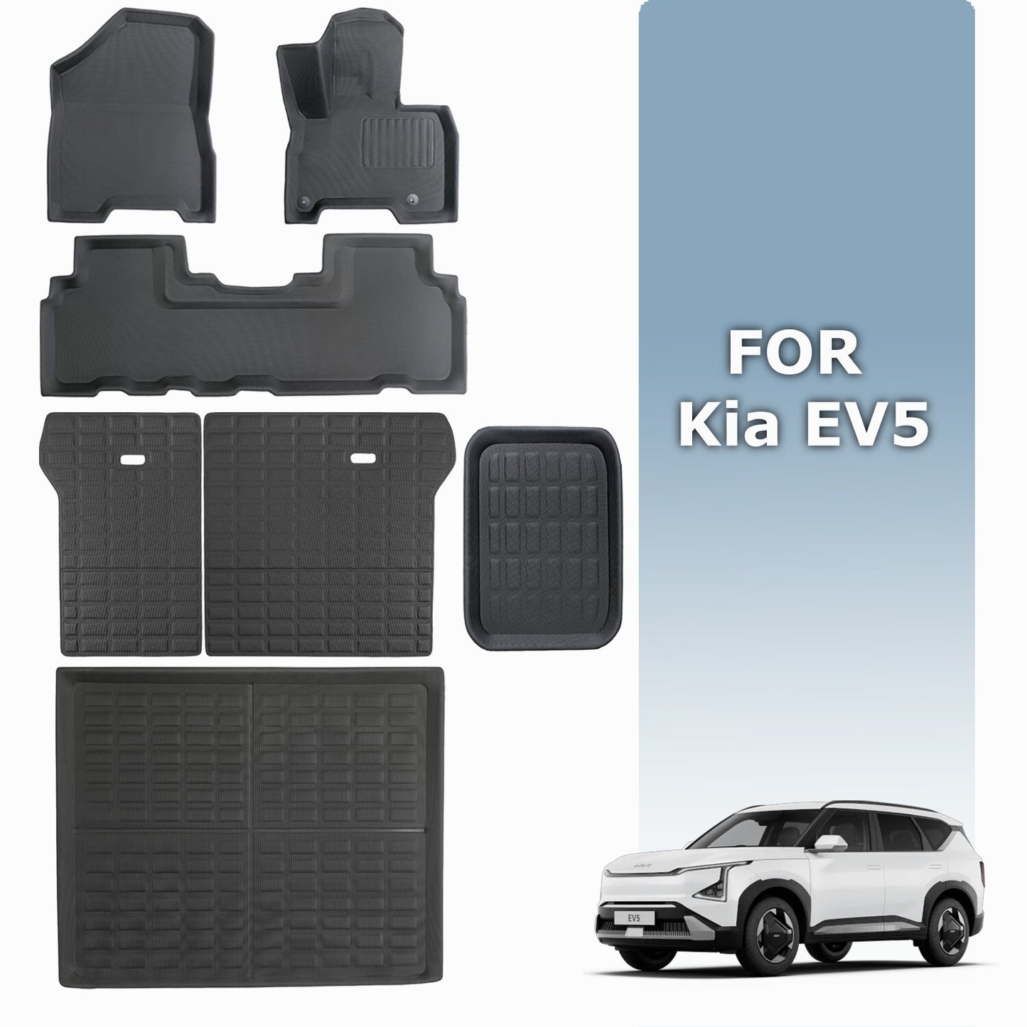 All-Weather 3D Kia EV5 Floor Mats Boot Liner 3D XPE/Carpet