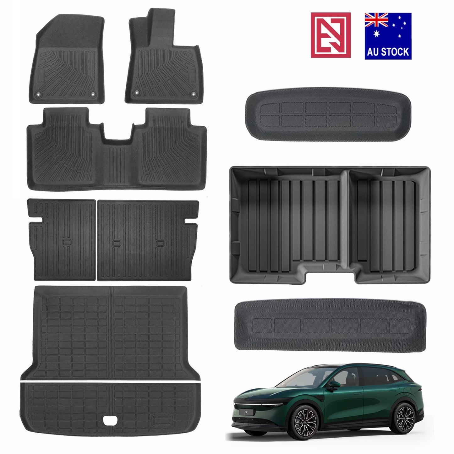 Pre-order! Zeekr 7X 2025+ All-Weather Floor Mats with Carpet Overlay Boot Liner