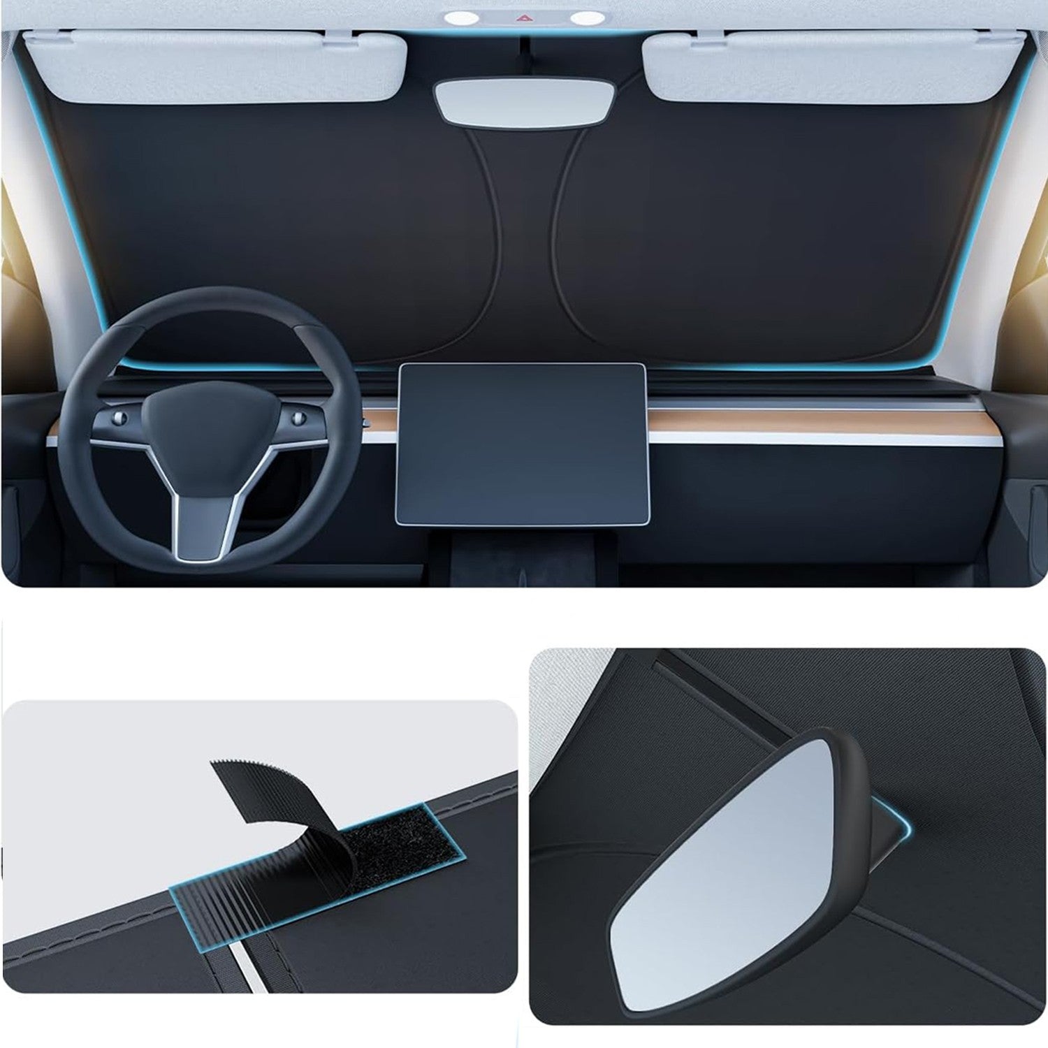 Tesla Model 3 Model Y 2022+ WindScreen Sun Shade WindShield Protector Sunshade