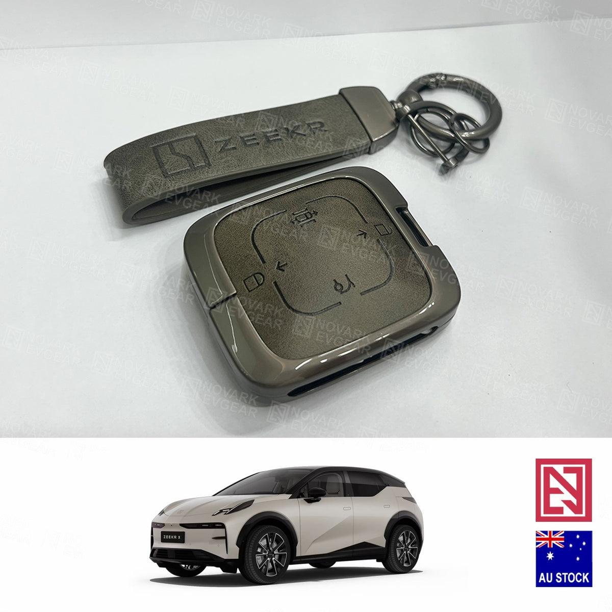 Zeekr X 2026 Facelifted Key Fob /Card Holder Zinc Alloy Frame Leather Finish